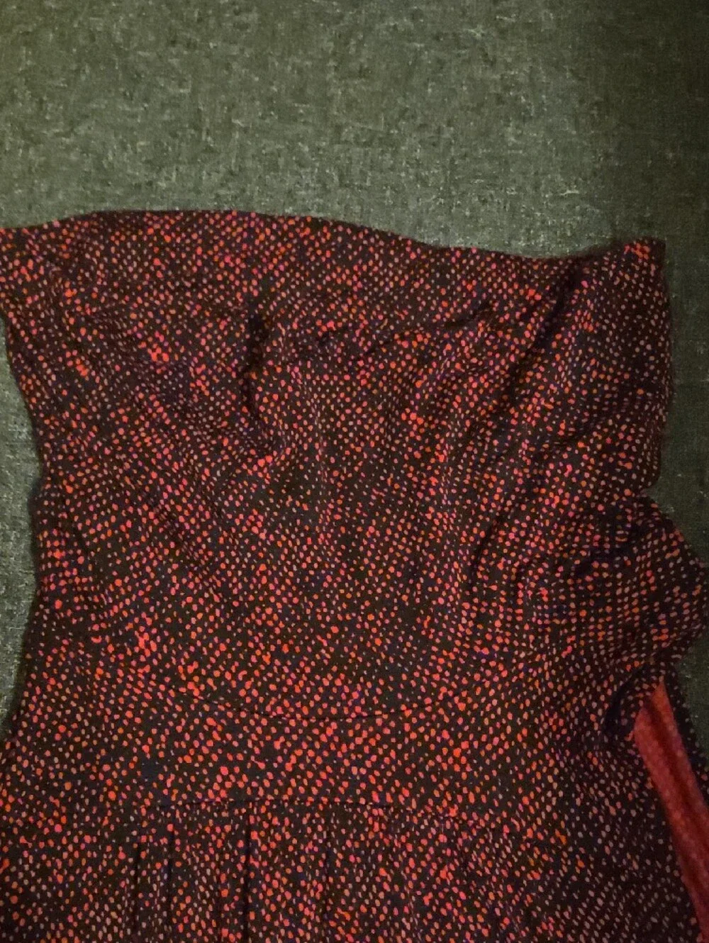 Michael Kors Black Top with Red Speckle Pink And Black